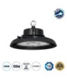 GLOBOSTAR® INDUSTRY 61501 Βιομηχανικό Φωτιστικό Καμπάνα High Bay UFO LED 150W 22500lm 90° AC 220-240V Αδιάβροχο IP65 Φυσικό Λευκό 5000K - Sanan Opto SMD Chip & TÜV SÜD Driver - Μαύρο Ματ - Μ26.5 x Π26.5 x Υ15cm - 5 Χρόνια Εγγύηση